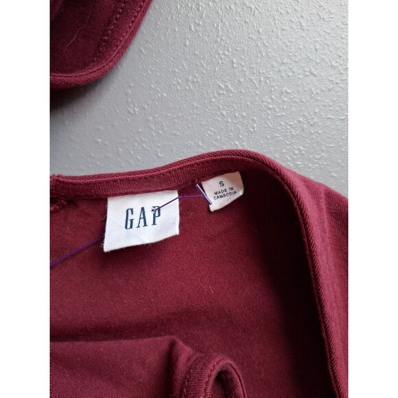 Gap V-Neck Sleeveless Bodysuit Womens Small Maroon - Picture 3 of 8